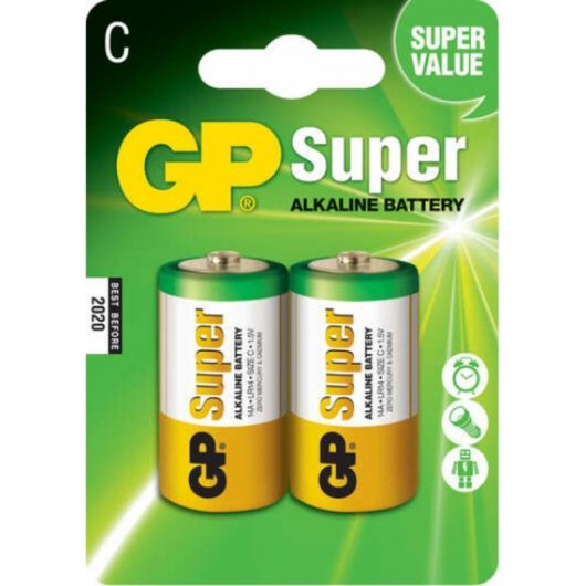 GP Batteries Super Alkaline C 1.5V Batterie 2er Pack