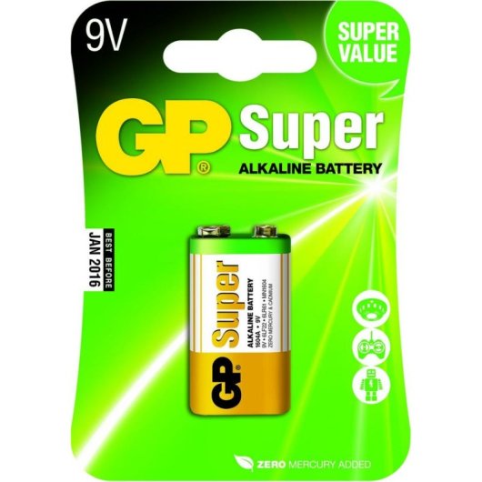 GP Batteries Super Alkaline 9V Batterie Petaca 1 Stück Multifarben
