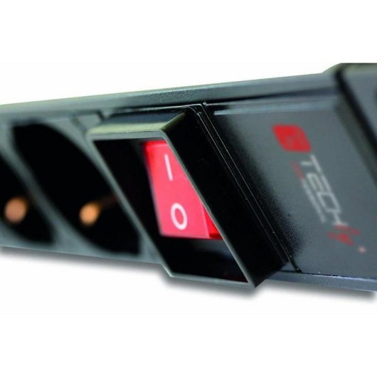 Regleta Phasak STRIP-81V 8 Tomas con Interruptor y Cable 2 m Negro Rojo