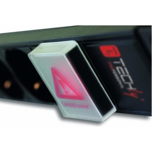 Regleta Phasak STRIP-81V 8 Tomas con Interruptor y Cable 2 m Negro Rojo