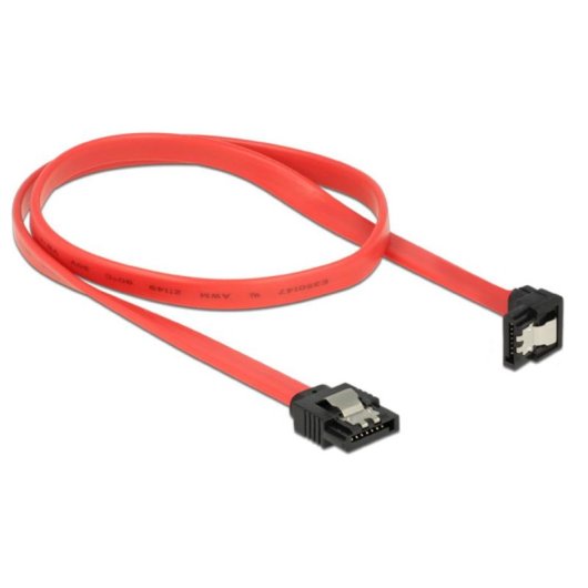 Cavo SATA Delock 0,5 m Maschio/Maschio Nero/Rosso 6 Gb/s
