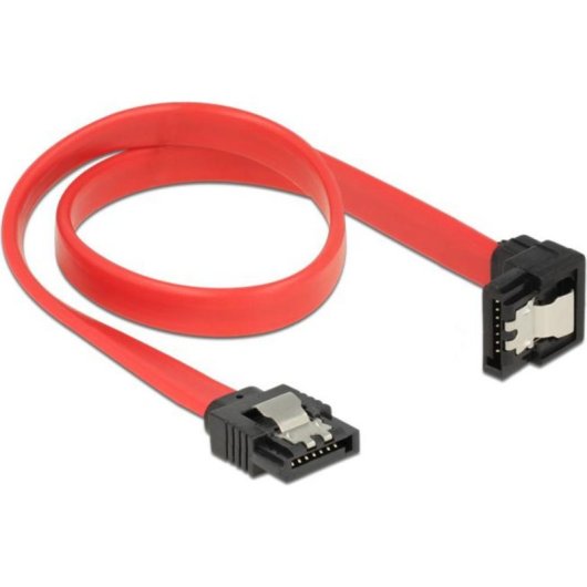 Cavo SATA Delock 0,3 m Maschio/Maschio Nero/Rosso 6 Gb/s