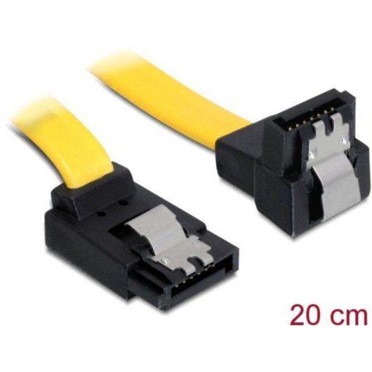 Cavo SATA Delock 0,3 m Giallo Interno
