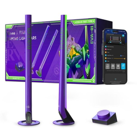 Luce murale intelligente Govee Smart Gaming Light Bars Violetta 24W Wi-Fi/Bluetooth