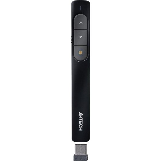 Presentador A4Tech LP15 Negro Inalámbrico 2.4 GHz Láser Rojo 100 m