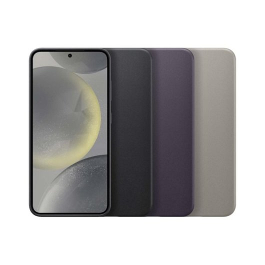 Funda para móvil Samsung Vegan Leather Case Cover PU cuero negra para Galaxy S24