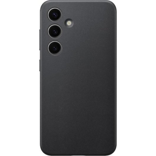 Funda para móvil Samsung Vegan Leather Case Cover PU cuero negra para Galaxy S24