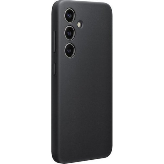 Funda para móvil Samsung Vegan Leather Case Cover PU cuero negra para Galaxy S24