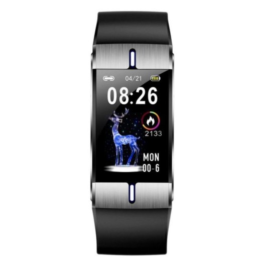 Bracciale attività Maxcom FW34 Bluetooth TFT Argento 10 giorni Monitor Cardio