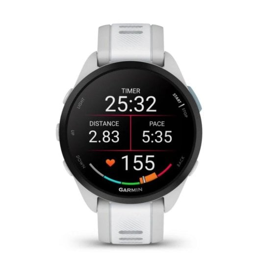 Garmin Forerunner 165 Bluetooth GPS 43mm Grau Weißes Armband Pulsuhr SpO2 5ATM