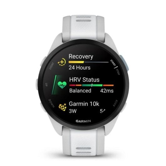 Garmin Forerunner 165 Bluetooth GPS 43mm Grau Weißes Armband Pulsuhr SpO2 5ATM