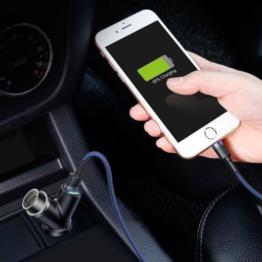 Auto-Ladegerät Baseus CCALL-YX01 2 USB-A Ports 3.4A Schwarz