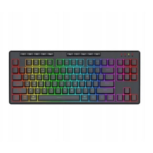 Teclado Redragon K516RGB-PRO Shiva 87 membrana compacto con RGB y triple conectividad