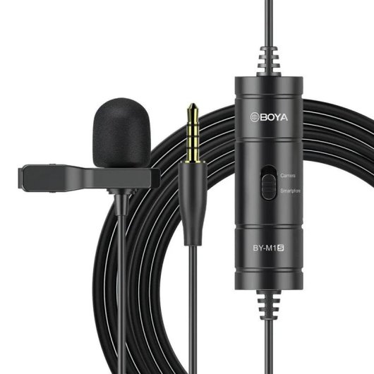 Micrófono Boya BY-M1S corbata omnidireccional condensador 6 m cable