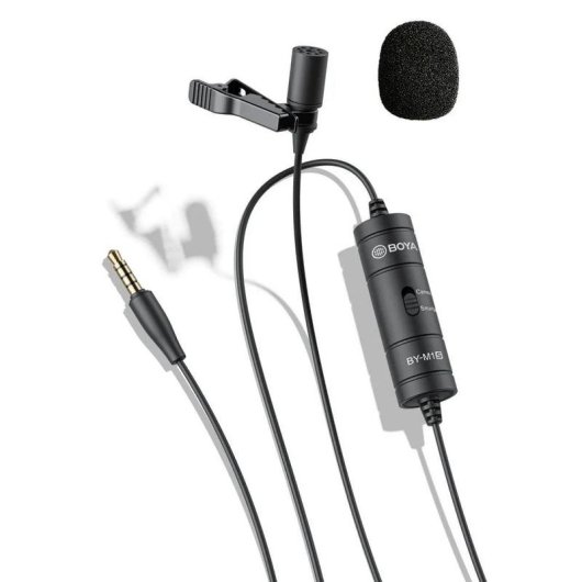 Micrófono Boya BY-M1S corbata omnidireccional condensador 6 m cable