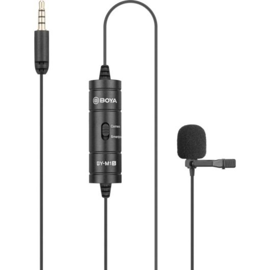 Micrófono Boya BY-M1S corbata omnidireccional condensador 6 m cable