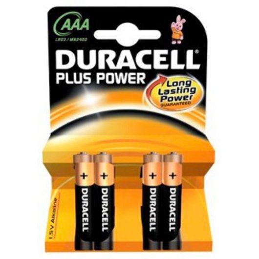 Pila Duracell AAA Alcalino 1,5 V 4 piezas