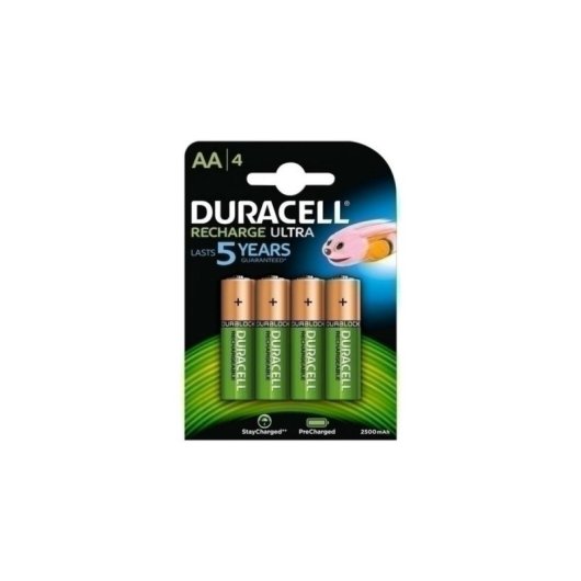 Duracell StayCharged AA Wiederaufladbare Batterien 4er-Pack 2000 mAh NiMH 1,2 V