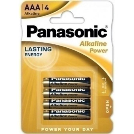 Alkaline-AAA-Batterie Panasonic LR03APB 1,5 V 4 Stück Blau Gold