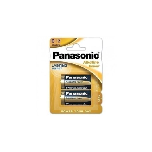 Pila Panasonic Alcalina LR14 C 1,5 V 2 piezas Azul Oro