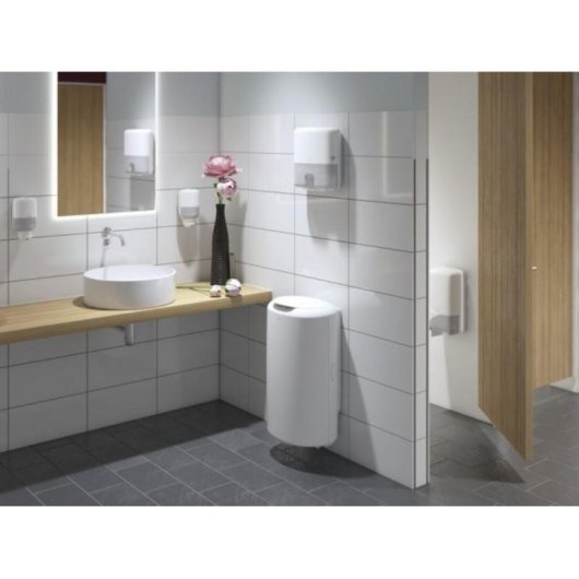 Distributeur de papier hygiénique Tork Mid-Size pour deux rouleaux Elevation blanc plastique