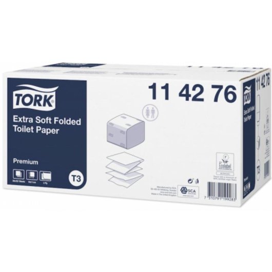 Papel Higiénico Plegado Tork Extrasuave Premium 252 Hojas Blanco