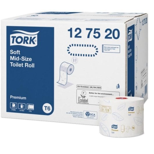 Dispensador Papel Higiénico Tork Mid-size 2 Rolos Branco 90 m