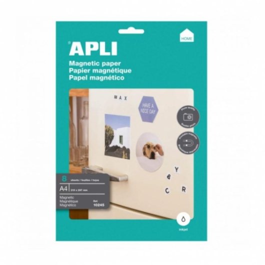 Magnetpapier A4 APLI 650 g/m² Pack 8 Blätter Inkjet-Druck