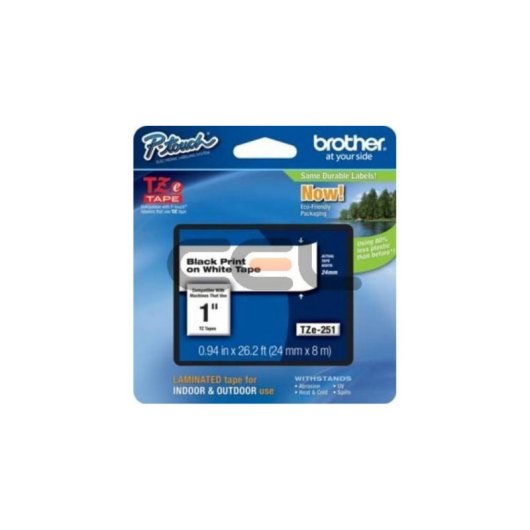 Fita para impressora de etiquetas Brother TZE251CIV 8 m x 30 mm