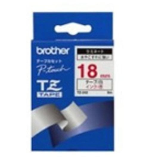 Fitas para impressora de etiquetas Brother TZ-242 Vermelho sobre branco 1,8 cm x 8 m