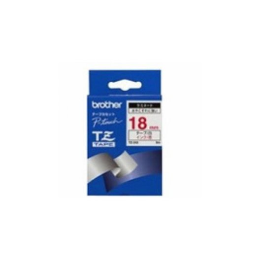 Fitas para impressora de etiquetas Brother TZ-242 Vermelho sobre branco 1,8 cm x 8 m