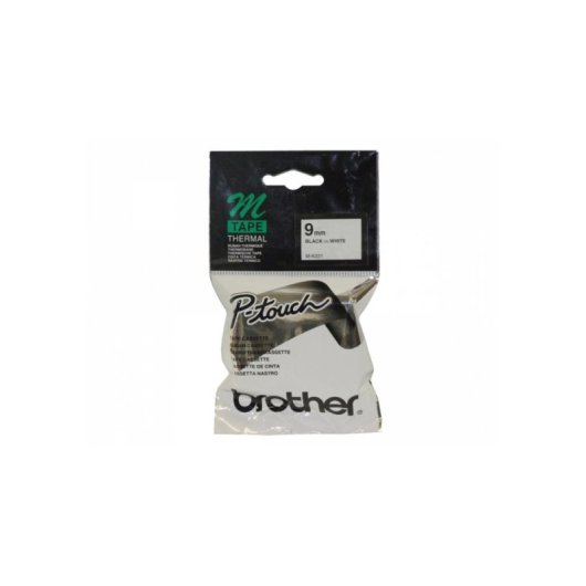 Cintas pour imprimante d'étiquettes Brother MK221 Noir sur blanc 9 mm x 8 m