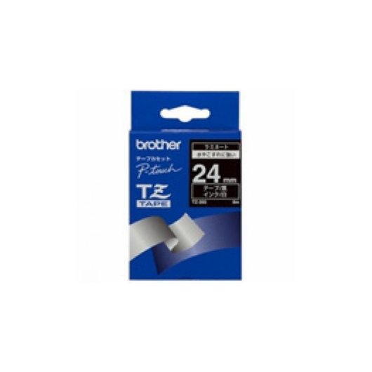 Fita para Impressora de Etiquetas Brother Gloss Laminated 24mm White/Black TZ 8m