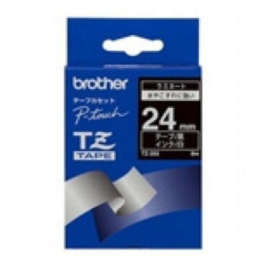 Fita para Impressora de Etiquetas Brother Gloss Laminated 24mm White/Black TZ 8m