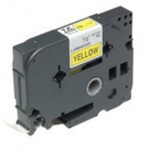 Cinta Brother TZ-651 Negro sobre amarillo 24 mm x 8 m para impresoras etiquetas