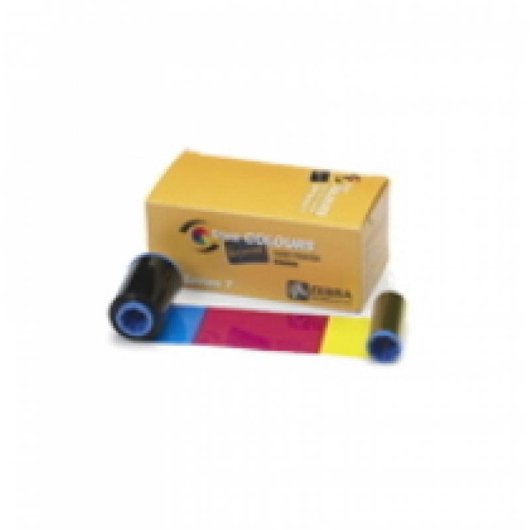 Farbband für Drucker Zebra ZC350 200 Seiten Schwarz Cyan Magenta Gelb Thermotransfer