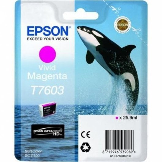 Cartouche d'encre Epson T7603 Magenta vif Original 25,9 ml