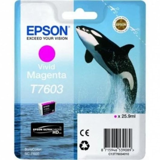 Cartouche d'encre Epson T7603 Magenta vif Original 25,9 ml