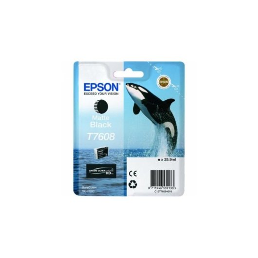 Cartucho de Tinta Epson T7608 Negro Mate 25,9 ml para SureColor SC-P600