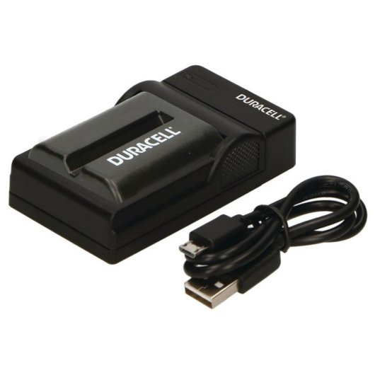 Cargador de baterías Duracell DRS5960 USB para Sony NP-F550 Negro