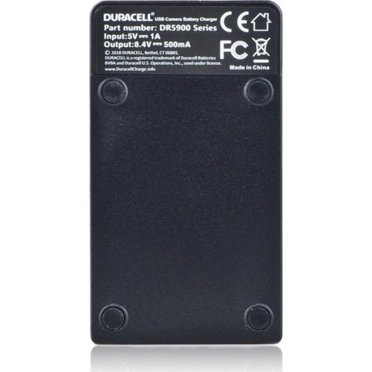 Cargador de baterías Duracell DRS5960 USB para Sony NP-F550 Negro