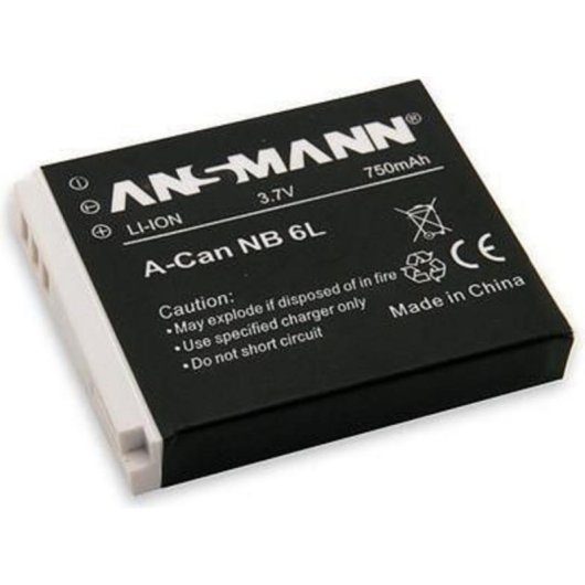 Bateria Ansmann A-Can NB-6L 750 mAh 3,7 V Ião de lítio para Canon IXUS 90 IS