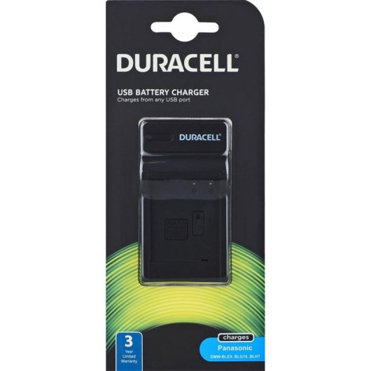 Cargador de baterías Duracell DRP5959 USB Negro para Panasonic