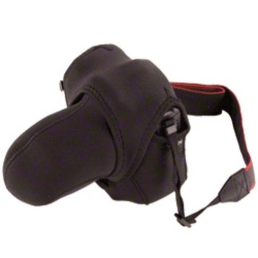 Neoprentasche Walimex für Kamera Nikon D40 und Canon EOS 300D Schwarz/Grau