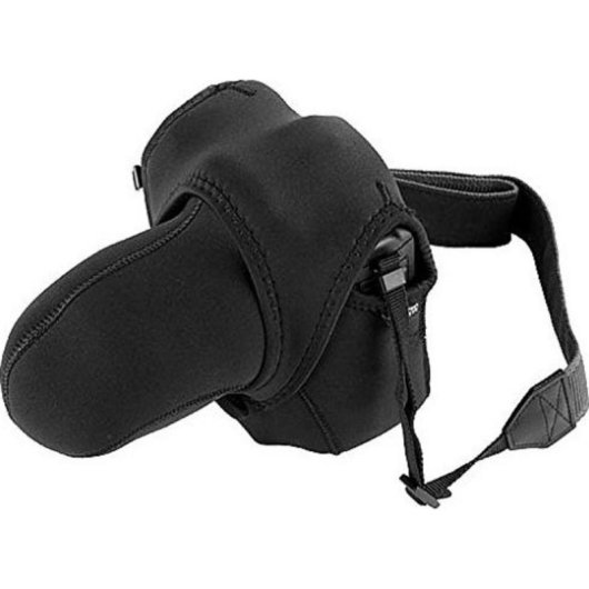 Neoprentasche Walimex für Kamera Nikon D40 und Canon EOS 300D Schwarz/Grau