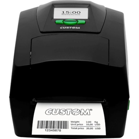 Impresora Térmica Alámbrica CUSTOM D4 202 con pantalla LED a color 2.8"