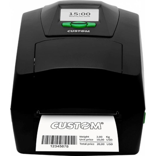 Impresora Térmica Alámbrica CUSTOM D4 202 con pantalla LED a color 2.8"