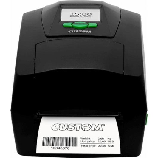 Impresora Térmica Alámbrica CUSTOM D4 202 con pantalla LED a color 2.8"