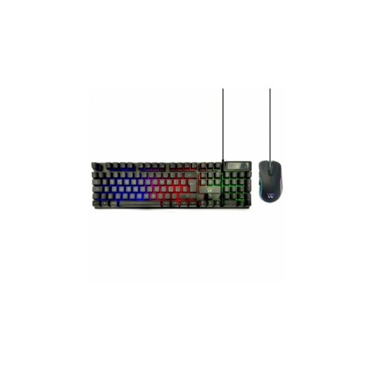 Teclado Ewent PL3200 membrana completo com LED RGB e rato gaming incluído