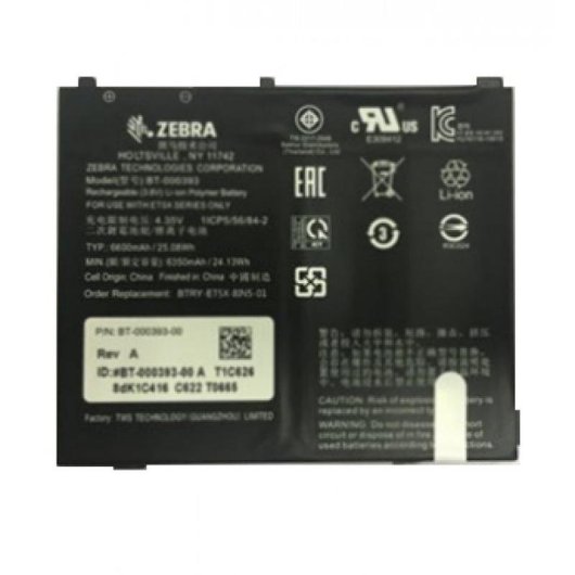 Batería Zebra ET51 ET56 6440 mAh Polímero de Litio 3,8 V